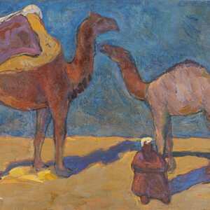 Без названия (Наездник с двумя верблюдами), 2001